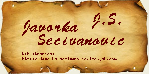 Javorka Sečivanović vizit kartica